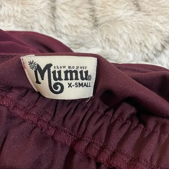 Show me your Mumu Burgundy spaghetti strap Maxi Dress XS - Picture 7 of 9